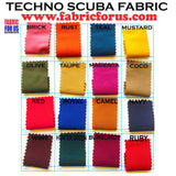 Techno Scuba Fabric - Brick, Rust, Teal, Mustard, Olive, Taupe, Magenta, Coco, Red, Royal, Camel, Navy, Wine, Hunter Green, Burgundy, Ruby, 58"/60" Width