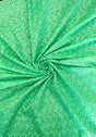 Heavy Eyelet Polyester Cotton Fabric - Seafoam Floral Embroidery, 41"-42" Width