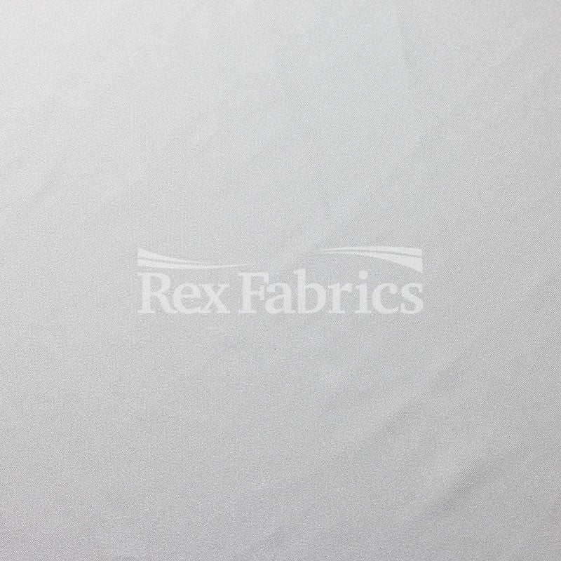 Shiny Poly Tricot Poly Spandex Fabric - Shiny White, Solid, 61" Width, 240 GSM (1 Yard)