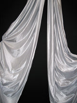 Low Stretch Silver Polyester Fabric - Silver, 108"-120" Width (1 Yard)