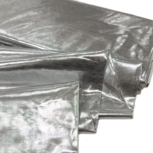 1 Yard Silver Nylon Metallic Tissue Lame Fabric 60 Inches Wide Sparkle