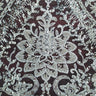 1 Yard Gold Beaded & Sequined Embroidered Lace Fabric on Polyester Mesh, 52" Width,