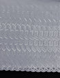 Single Border Eyelet White Polyester Cotton Fabric - White Embroider Eyelet, 43/44" Width (1 Yard)