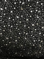 Black/Silver Stars Polyester Fabric - Metallic Silver Foil Star Stamped Sheer Organza, Black/Silver, 58/60" Width