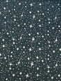 Turquoise/Silver Stars Polyester Organza Fabric - Metallic Silver Foil Star Print, 58/60" Width
