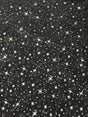 White/Silver Stars Polyester Fabric - Metallic Silver Foil Star Stamped Sheer Organza, White/Silver, 58/60" Width