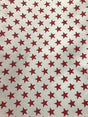 Red Stars/White Poly Cotton Fabric - Red Stars On White, 59/60" Width (1 Yard)