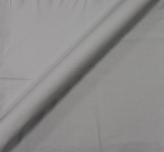 Stretch Cotton Poplin Cotton Fabric - Light Grey, 51/52" Width