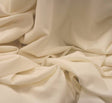 Stretch Tropical Ivory Polyester Rayon Spandex Fabric - Ivory, 57/58" Width