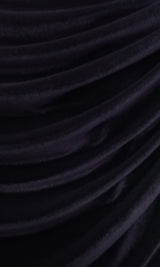Black Stretch Velvet Fabric - Black, 58"-60" Width (1 Yard)