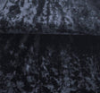 Stretch Velvet Crushed Black Polyester Spandex Fabric - Black Crushed Velvet, 58/60" Width