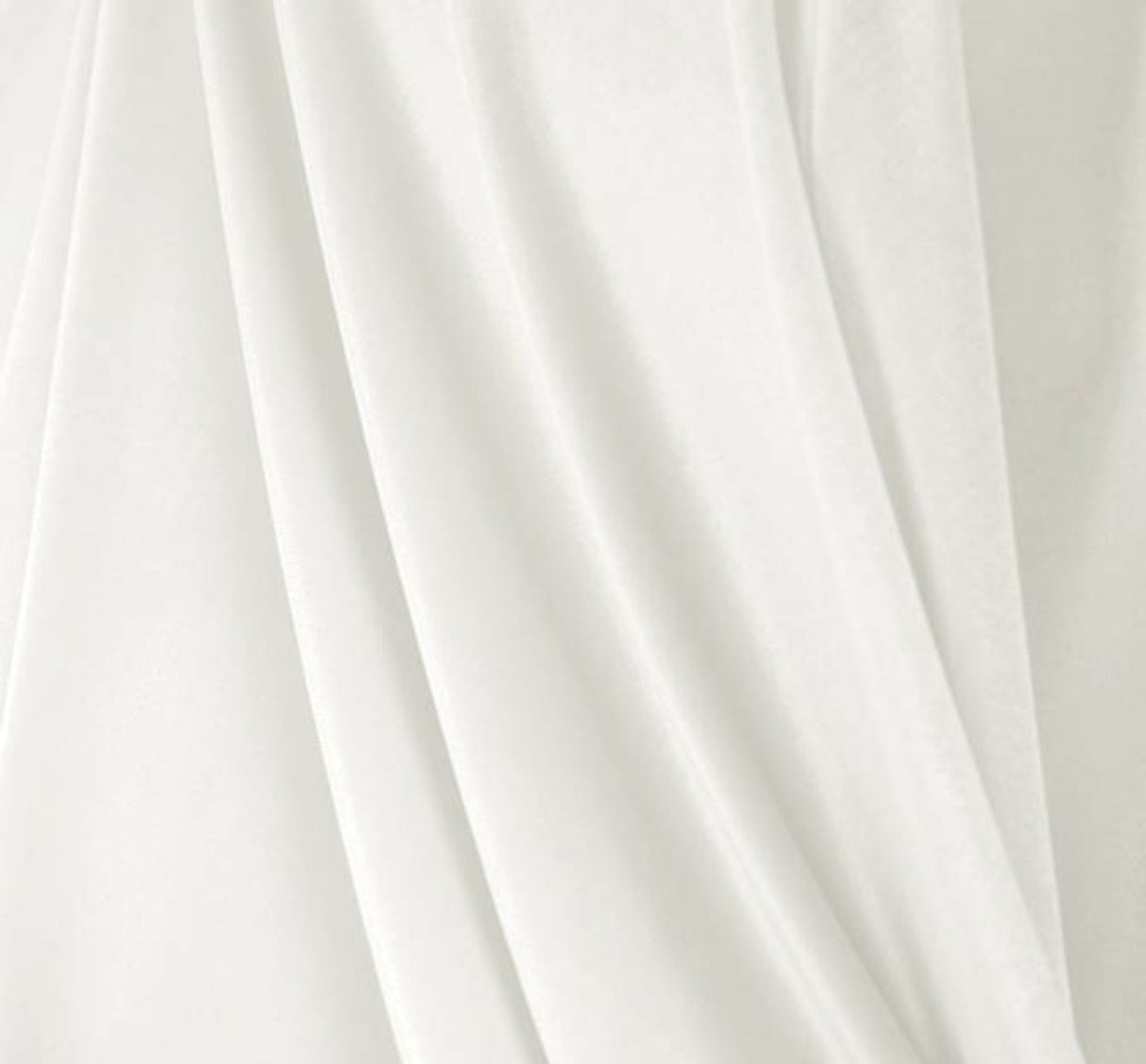 1 Yard Stretch Velvet Fabric Solid Optic White Drapey Apparel Material width