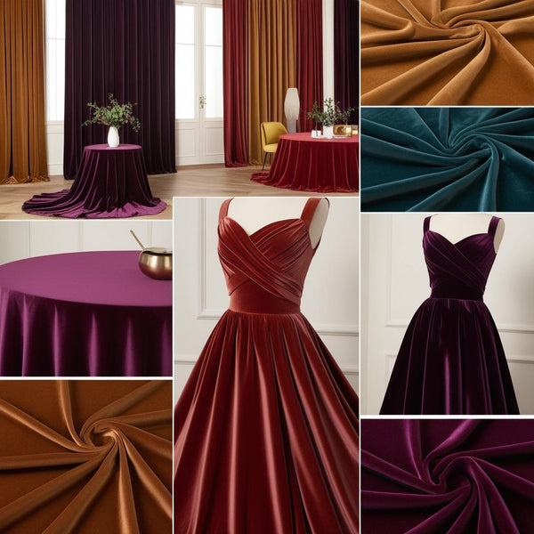 1 Yard Durable Stretch Velvet Fabric for Home, Office & Events 58/60" Width