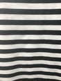 Black White Poly Cotton Fabric - 1" Horizontal Stripes, 59/60" Width (1 Yard)