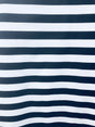 Navy/White Poly Cotton Fabric - 1" Horizontal Stripes, 59/60" Width (1 Yard)