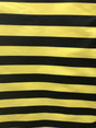 Yellow Black Poly Cotton Fabric - Yellow/Black Horizontal Stripes, 59/60" Width (1 Yard)