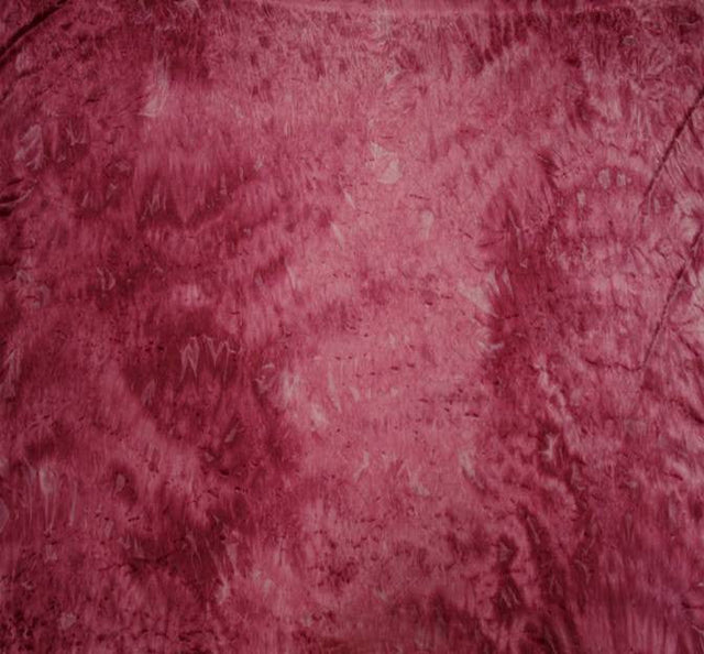 Tie Dye Crushed Velour Polyester Fabric - Burgundy Tie Dye, 58/60" Width (1 Yard)