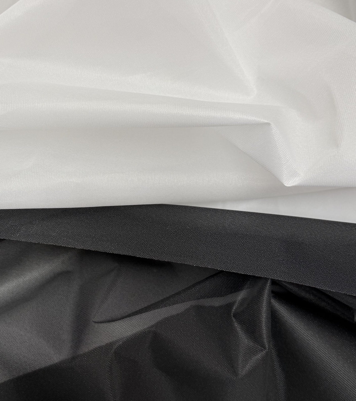 Tricot Fusible Interfacing Polyester Fabric - Black, White, 60" Width