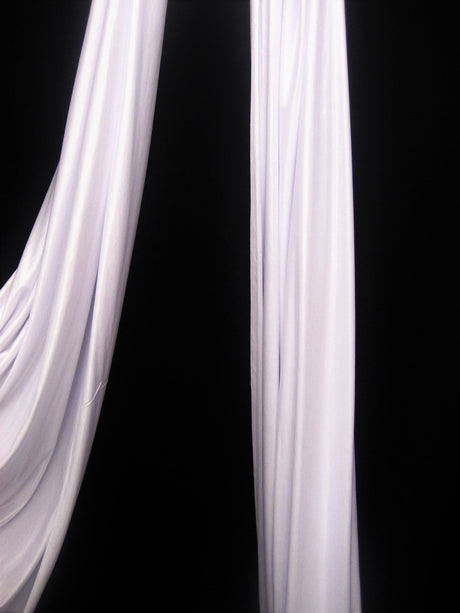 1 Yard Low Stretch White Tricot Polyester Fabric For Aerial Silks Hammocks Backdrops Crafts 108/120 Inch Wide