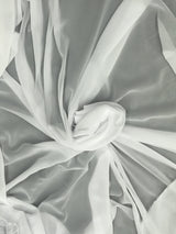 White Chiffon Polyester Fabric - White Sheer, 59"-60" Width (1 Yard)