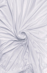 Stretch Lining Polyester Fabric - White, Matte Soft, 60" Width (1 Yard)