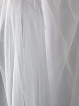 English Net White Polyester Fabric - White Mesh, 59/60" Width (1 Yard)