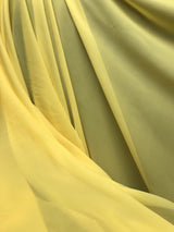 Yellow Chiffon Polyester Fabric - Yellow Sheer, 59"-60" Width (1 Yard)