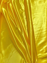 Yellow Bridal Satin Fabric - Yellow, Sheen, 58"-60" Width (1 Yard)