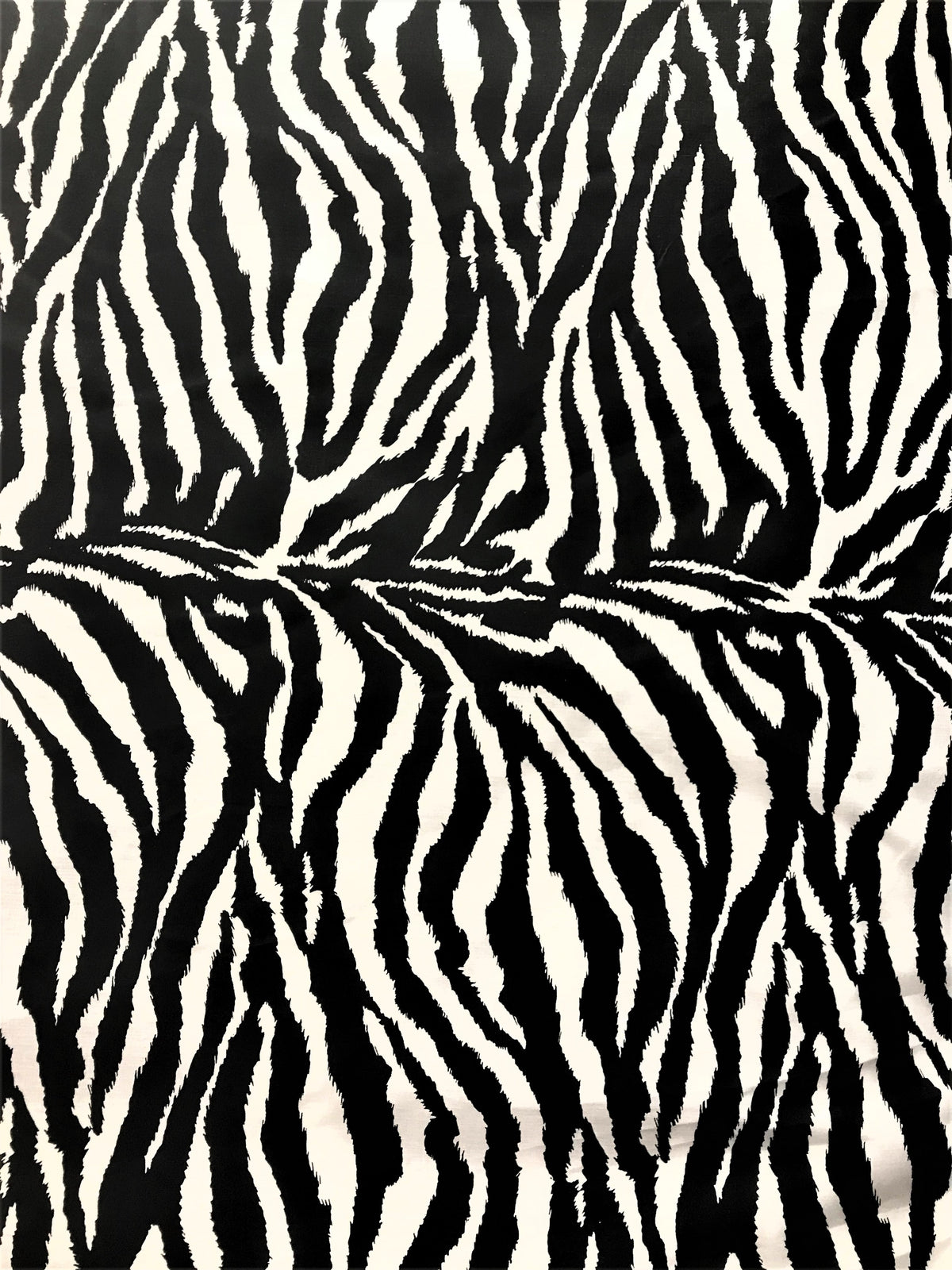 Black/White Zebra Poly Cotton Fabric - Black/White Zebra Print, 59/60" Width (1 Yard)